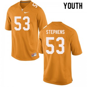 #53 Dawson Stephens UT Youth High School Jersey Orange