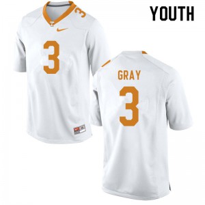 #3 Eric Gray Tennessee Volunteers Youth Player Jersey White