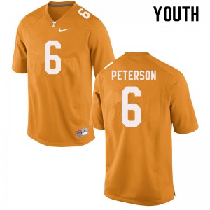 #6 J.J. Peterson Tennessee Volunteers Youth High School Jerseys Orange