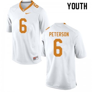 #6 J.J. Peterson Vols Youth Football Jersey White
