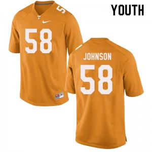 #58 Jahmir Johnson UT Youth Stitch Jerseys Orange