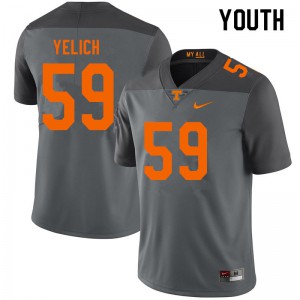 #59 Jake Yelich Tennessee Vols Youth High School Jerseys Gray