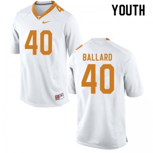 #40 Matt Ballard Tennessee Volunteers Youth Official Jersey White