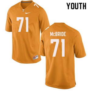 #71 Melvin McBride Tennessee Vols Youth College Jerseys Orange