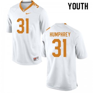 #31 Nick Humphrey UT Youth Official Jersey White