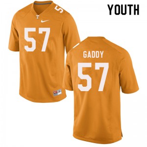 #57 Nyles Gaddy Tennessee Youth NCAA Jersey Orange