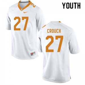 #27 Quavaris Crouch UT Youth Stitched Jerseys White