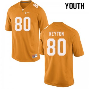 #80 Ramel Keyton UT Youth Football Jerseys Orange