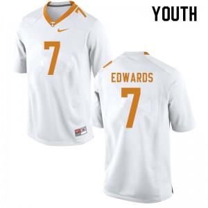 #7 Romello Edwards Tennessee Youth Official Jerseys White