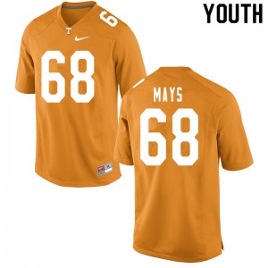 #68 Cade Mays Tennessee Volunteers Youth Stitched Jersey Orange