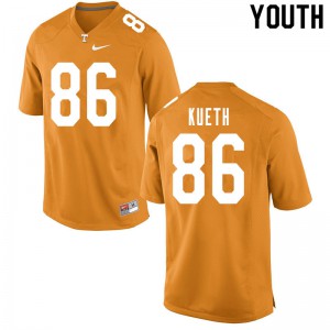 #86 Gatkek Kueth Tennessee Vols Youth University Jersey Orange