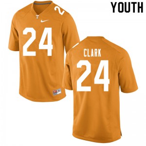#24 Hudson Clark Tennessee Volunteers Youth College Jersey Orange