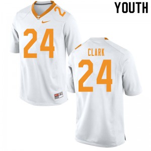 #24 Hudson Clark Tennessee Youth University Jerseys White