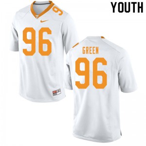 #96 Isaac Green Tennessee Youth Stitch Jerseys White