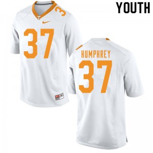 #37 Nick Humphrey Tennessee Youth Official Jersey White