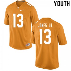 #13 Velus Jones Jr. Vols Youth Stitch Jersey Orange