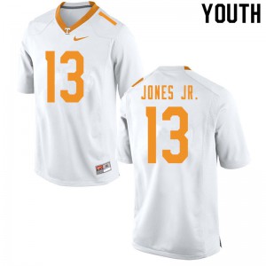 #13 Velus Jones Jr. Tennessee Volunteers Youth Official Jersey White