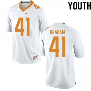 #41 Brett Graham Tennessee Volunteers Youth High School Jerseys White