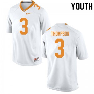 #3 Bryce Thompson Tennessee Vols Youth College Jerseys White