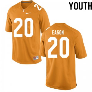 #20 Bryson Eason Tennessee Vols Youth Football Jersey Orange