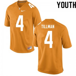 #4 Cedric Tillman Tennessee Vols Youth Stitch Jersey Orange