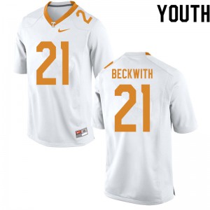 #21 Dee Beckwith Tennessee Youth Official Jerseys White