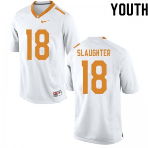 #18 Doneiko Slaughter Tennessee Volunteers Youth High School Jersey White