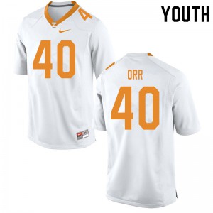 #40 Fred Orr Tennessee Youth NCAA Jerseys White