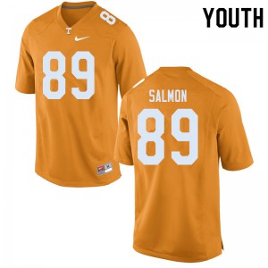#89 Hunter Salmon Tennessee Volunteers Youth Player Jerseys Orange