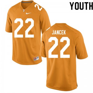 #22 Jack Jancek Vols Youth Official Jerseys Orange