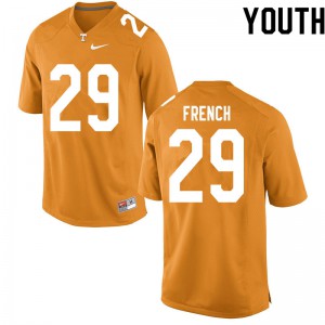 #29 Martavius French Tennessee Youth High School Jersey Orange