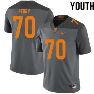 #70 RJ Perry Tennessee Volunteers Youth NCAA Jerseys Gray