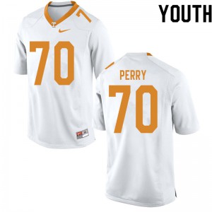 #70 RJ Perry Tennessee Youth Embroidery Jerseys White
