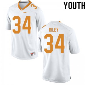 #34 Trel Riley Tennessee Vols Youth College Jerseys White