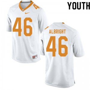 #46 Will Albright Tennessee Volunteers Youth Stitched Jersey White