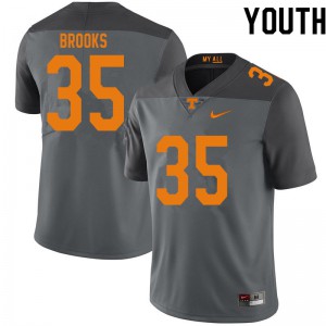 #35 Will Brooks Tennessee Vols Youth Stitched Jersey Gray