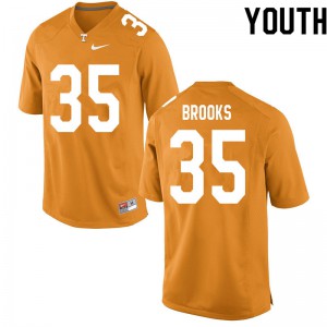#35 Will Brooks Tennessee Volunteers Youth Football Jerseys Orange