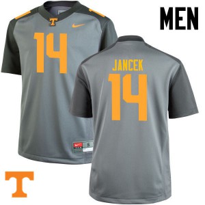 #14 Zac Jancek Tennessee Vols Men Stitched Jerseys Gray