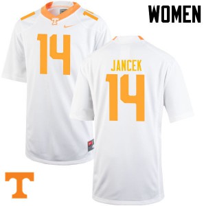 #14 Zac Jancek UT Women College Jerseys White